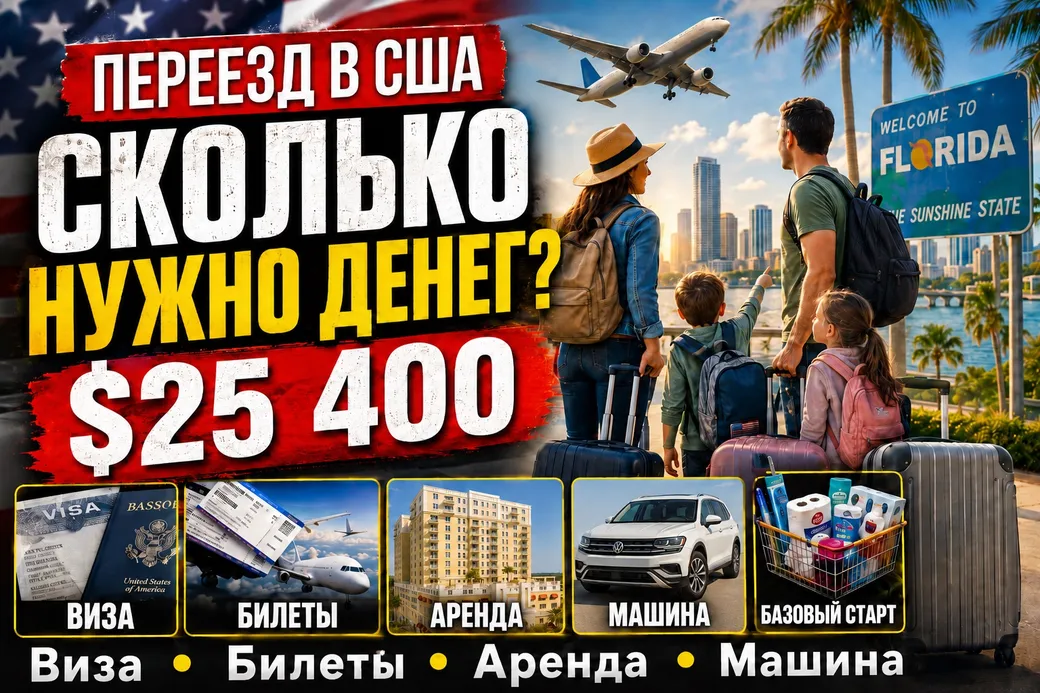 Сколько денег нужно на переезд в Америку: наш счёт
