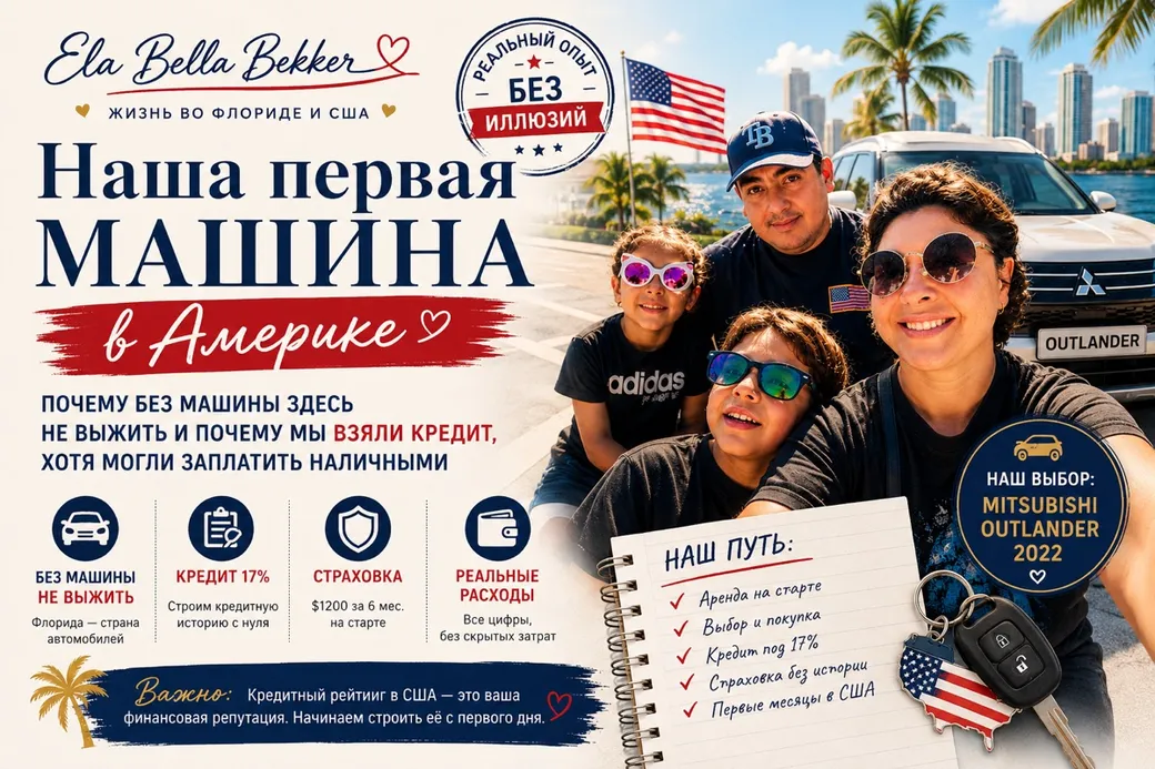 Наша первая машина в США: кредит под 17%